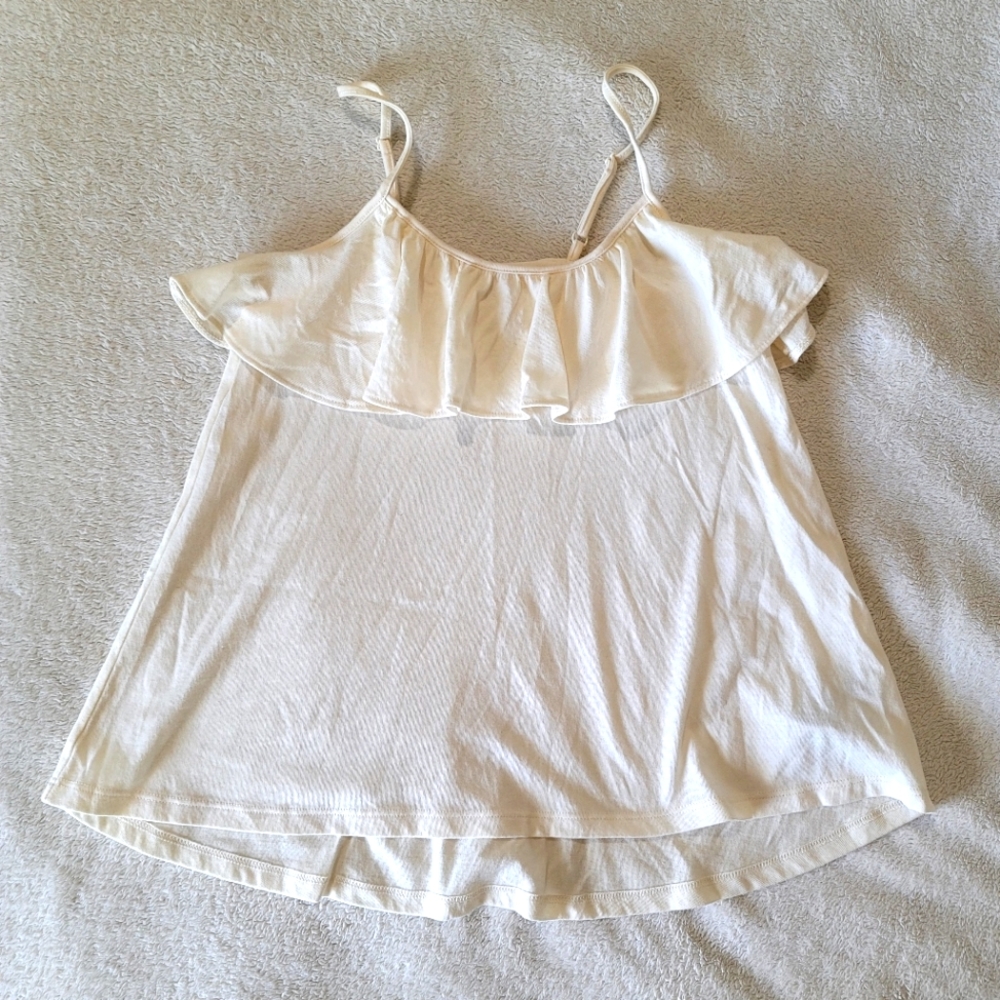 Old Navy Girls Top. SIZE 8. Cream. Adjustable Sholder Straps.